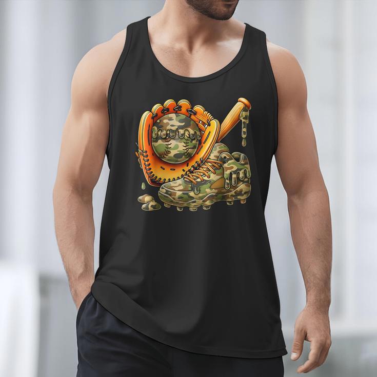 Camo Ice Cream Drip Baseball Stuff Baseball Drip Boys Men Tank Top Camo Ice Cream Drip Baseball Stuff Baseball Drip Boys Men Tank Top