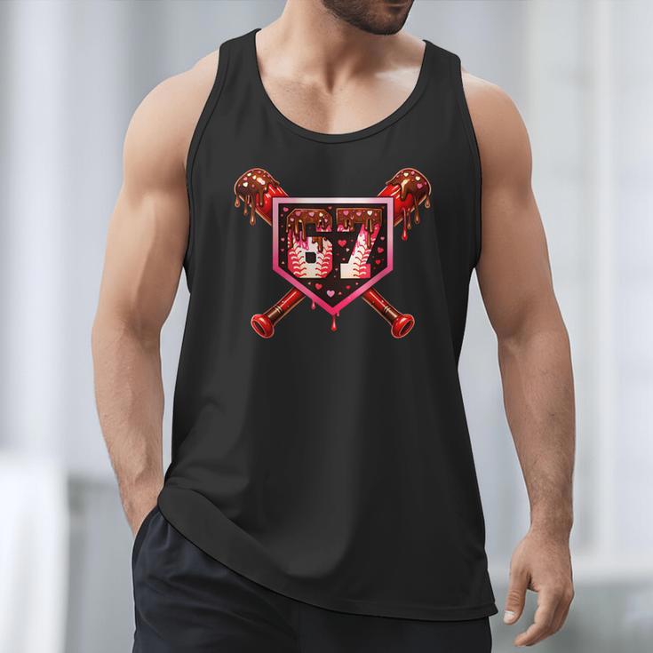 Chocolate 67 Drip Baseball Valentine Love Sports Men Tank Top Chocolate 67 Drip Baseball Valentine Love Sports Men Tank Top