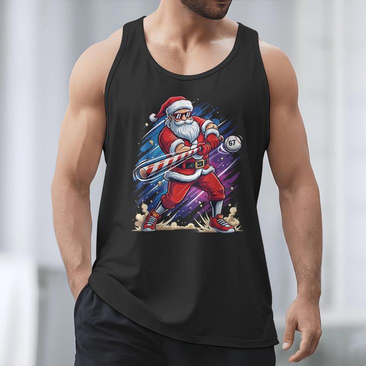 Christmas Baseball Santa Game Day Xmas Boys Kids Men Men Tank Top