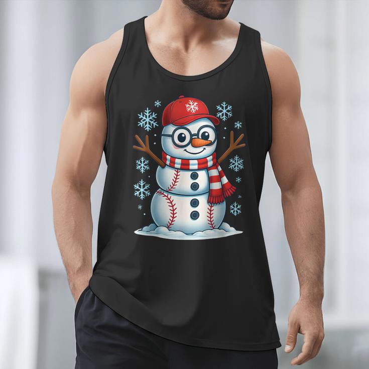 Christmas Baseball Snowman Xmas Pajamas Women Men Boys Men Tank Top Christmas Baseball Snowman Xmas Pajamas Women Men Boys Men Tank Top