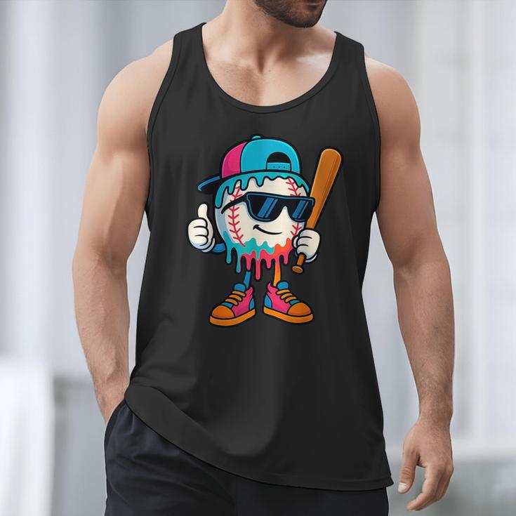 Cool Baseball Drip For Boys Ice Cream Drip Baseball Kids Men Tank Top Cool Baseball Drip For Boys Ice Cream Drip Baseball Kids Men Tank Top