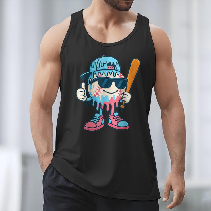 Cool Ice Cream Drip Baseball Drip For Boys Sports Kids Men Tank Top Cool Ice Cream Drip Baseball Drip For Boys Sports Kids Men Tank Top