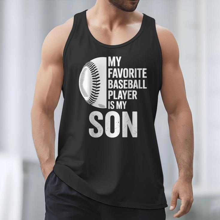 Cute Favorite Baseball Player Is My Son Women Men Men Tank Top