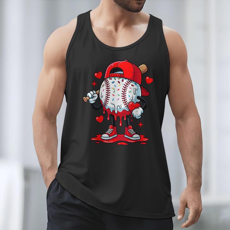 Cute Game Day Baseball Ice Cream Drip Valentine Love XOXO Men Tank Top Cute Game Day Baseball Ice Cream Drip Valentine Love XOXO Men Tank Top