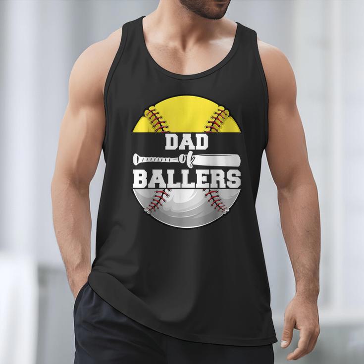 Dad Of Ballers Softball Baseball Dad Men Tank Top