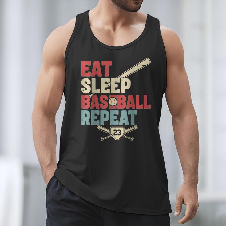 Eat Sleep Baseball Repeat Bat Ball Player Fan Men Tank Top Eat Sleep Baseball Repeat Bat Ball Player Fan Men Tank Top