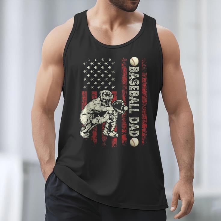 Fathers Day Baseball Dad Flag Dad Men Baseball Catcher Men Tank Top Fathers Day Baseball Dad Flag Dad Men Baseball Catcher Men Tank Top