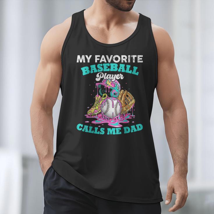 My Favorite Baseball Player Calls Me Dad Ice Cream Drip Men Tank Top My Favorite Baseball Player Calls Me Dad Ice Cream Drip Men Tank Top