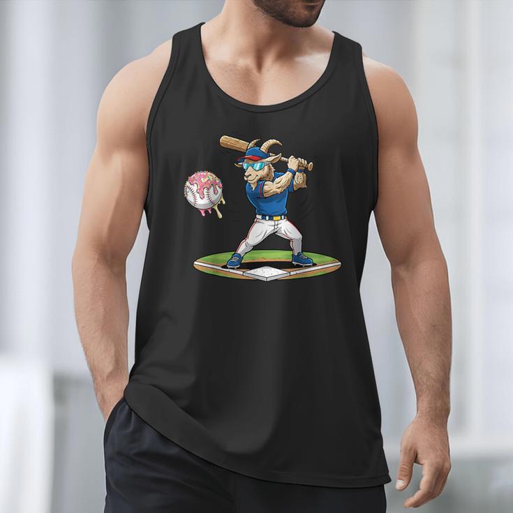 Goat Baseball Player With Bat And Ball Drip Animal Sports Men Tank Top Goat Baseball Player With Bat And Ball Drip Animal Sports Men Tank Top