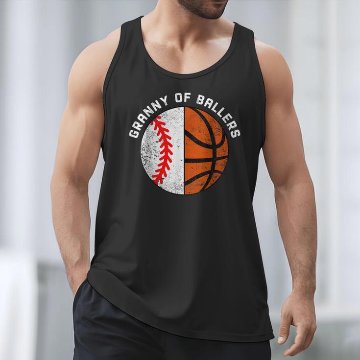 Granny Of Ballers Baseball Basketball Grandma Granny Men Tank Top