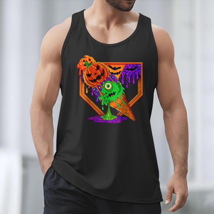 Halloween Baseball Ice Cream Drip Boys Girls Youth Men Tank Top