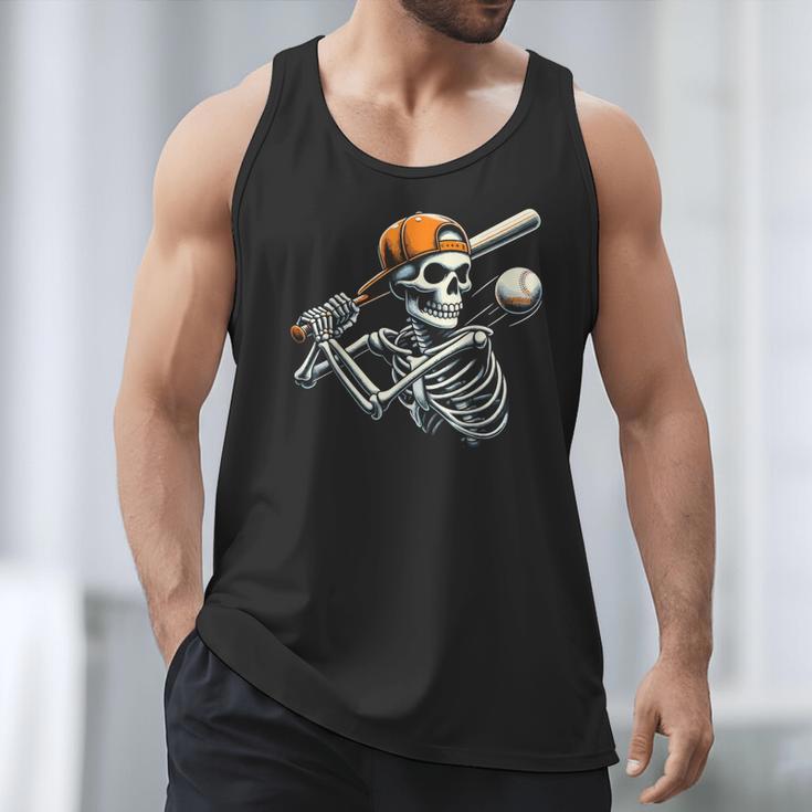 Halloween Boys Batting Skeleton Baseball Men Tank Top Halloween Boys Batting Skeleton Baseball Men Tank Top
