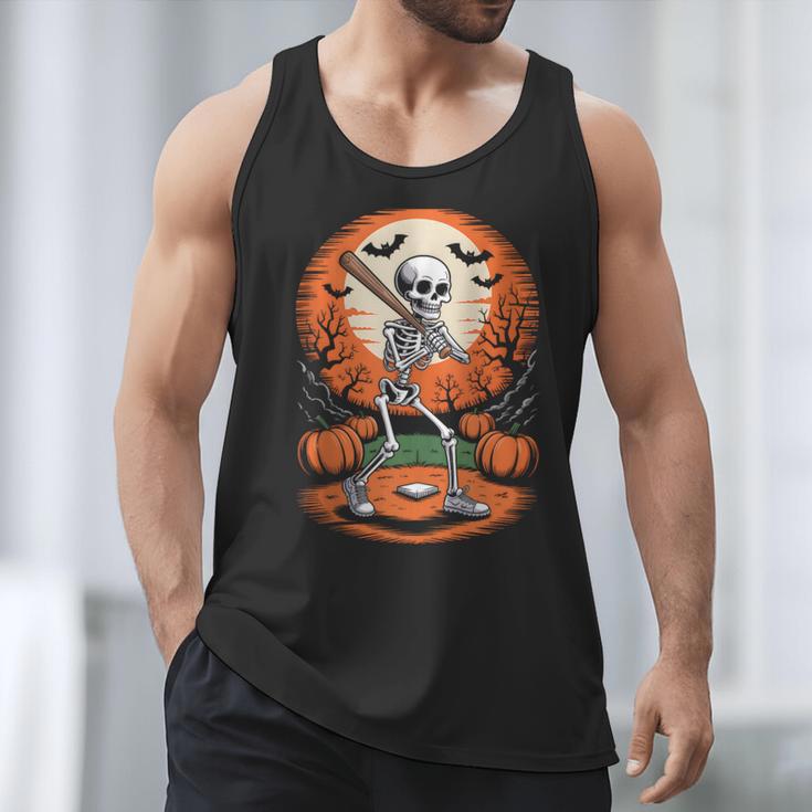 Halloween Skeleton Baseball Player Costume Men Boys Kids Men Tank Top