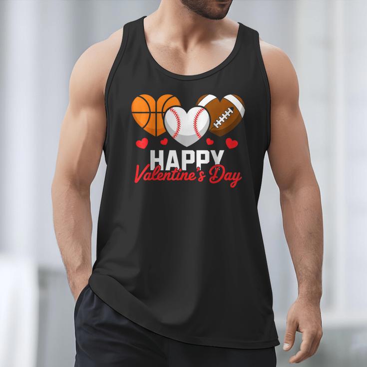Happy Valentine’s Day Basketball Football Baseball Hearts Men Tank Top Happy Valentine’s Day Basketball Football Baseball Hearts Men Tank Top
