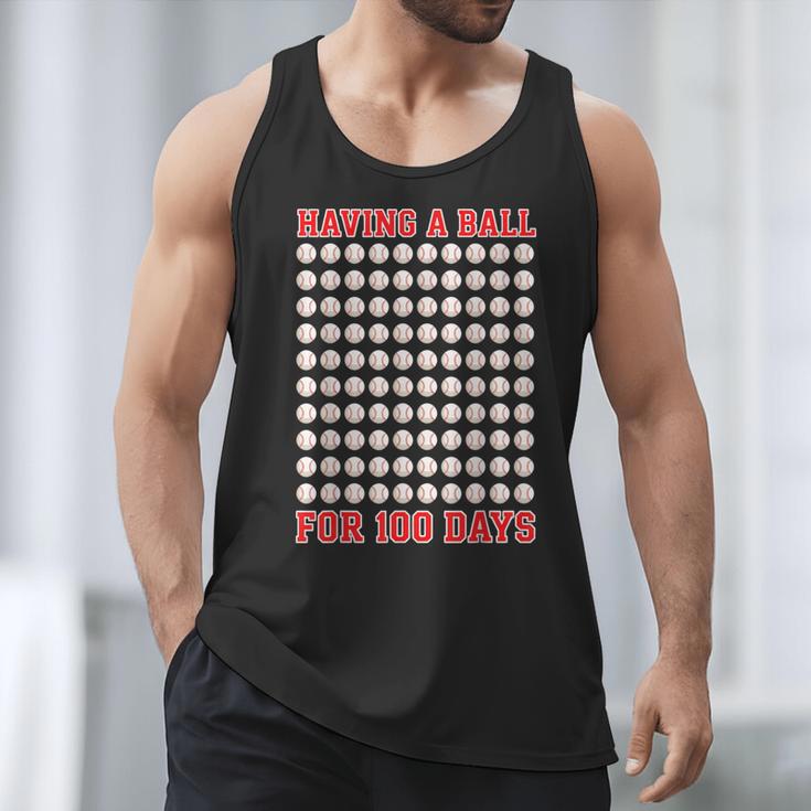 Having A Ball For 100 Days Of School 100th Baseball Men Tank Top Having A Ball For 100 Days Of School 100th Baseball Men Tank Top