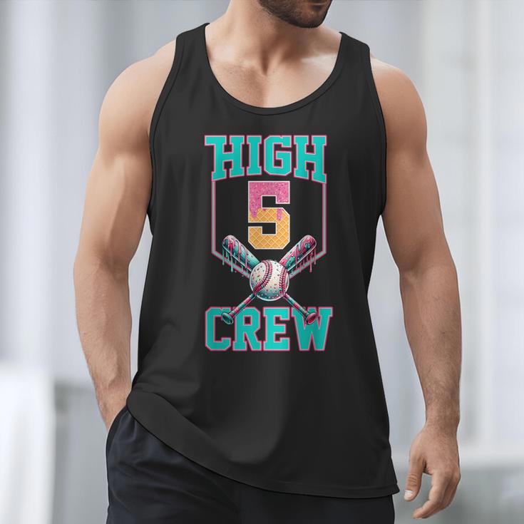 Hi 5 Birthday Party Decorations For Boy Baseball Drip 5th Men Tank Top Hi 5 Birthday Party Decorations For Boy Baseball Drip 5th Men Tank Top