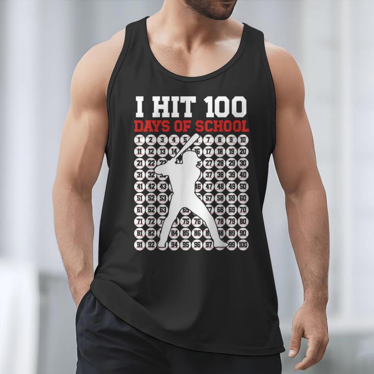 I Hit 100 Days Of School Baseball 100 Day Of School Men Tank Top