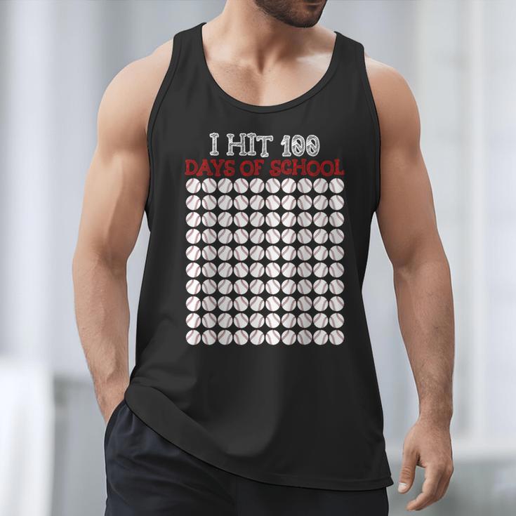 I Hit 100 Days Of School Baseball Lover Teacher Student Men Tank Top