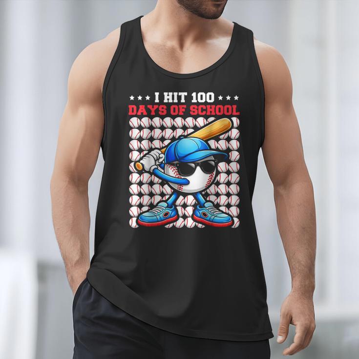 I Hit 100 Days Of School Baseball Player Kids Boys Son Men Tank Top