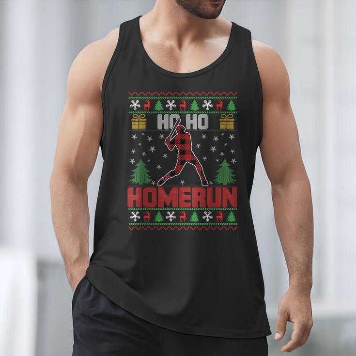 Ho Ho Homerun Xmas Sports Player Baseball Ugly Christmas Men Tank Top Ho Ho Homerun Xmas Sports Player Baseball Ugly Christmas Men Tank Top