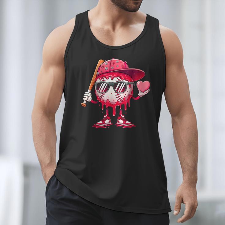 Ice Cream Drip Baseball Valentine's Day Spots Baseball Drip Men Tank Top Ice Cream Drip Baseball Valentine's Day Spots Baseball Drip Men Tank Top