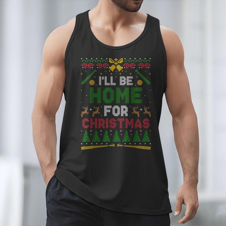 I’Ll Be Home For Christmas Baseball Ugly Sweater Men Tank Top I’Ll Be Home For Christmas Baseball Ugly Sweater Men Tank Top