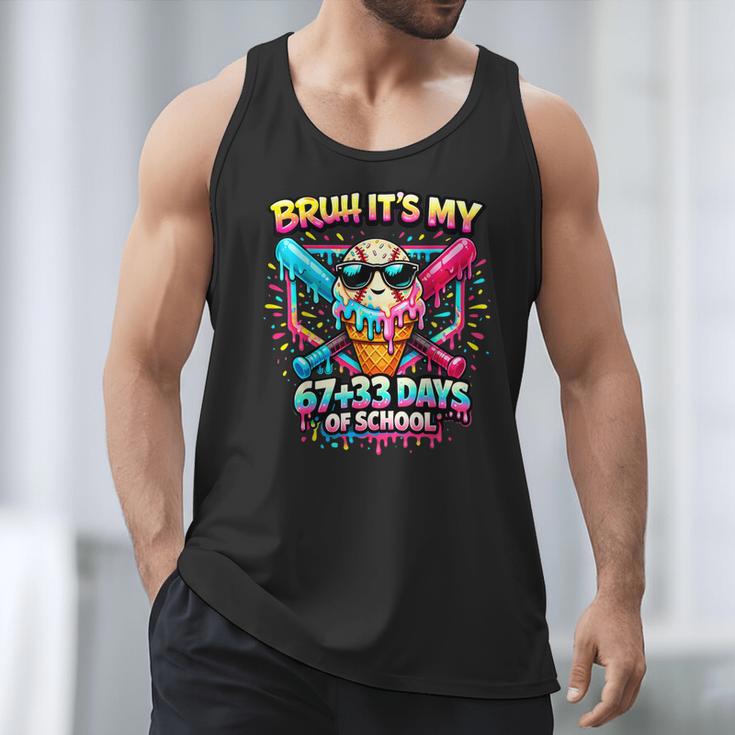 It's My 6733 Days Of School Baseball Ice Cream Dripping Men Tank Top