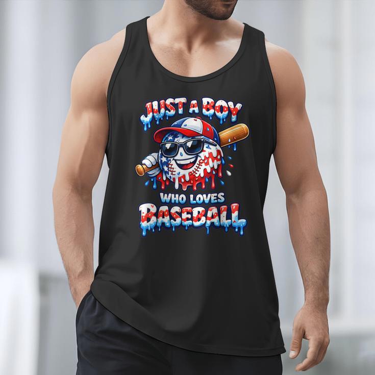Just A Boy Who Loves Baseball Patriotic Drip For Youth Boys Men Tank Top Just A Boy Who Loves Baseball Patriotic Drip For Youth Boys Men Tank Top