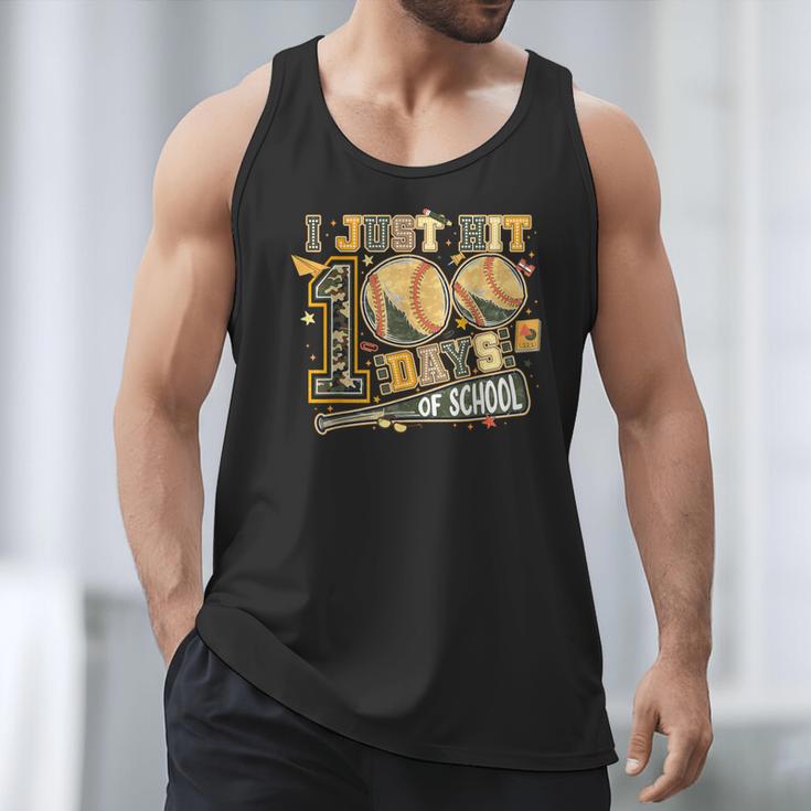 I Just Hit 100 Days Of School Baseball Teacher Student Retro Men Tank Top I Just Hit 100 Days Of School Baseball Teacher Student Retro Men Tank Top