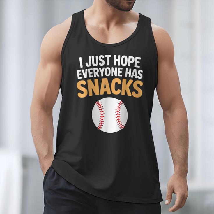 I Just Hope Everyone Has Snacks Baseball Game Day Fan Men Tank Top I Just Hope Everyone Has Snacks Baseball Game Day Fan Men Tank Top