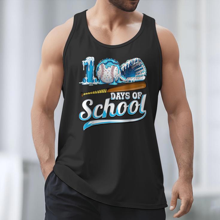 Kid 100 Days Of School Drip Baseball Ice Cream 100th Day Boy Men Tank Top Kid 100 Days Of School Drip Baseball Ice Cream 100th Day Boy Men Tank Top