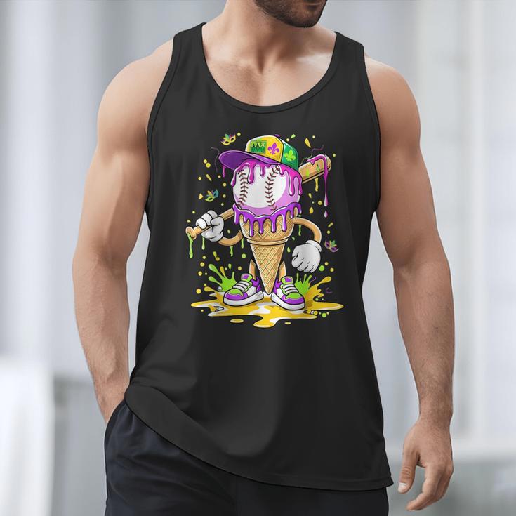 Kids Baseball Drip Ice Cream Apparel Kids Boys Mardi Gras Men Tank Top