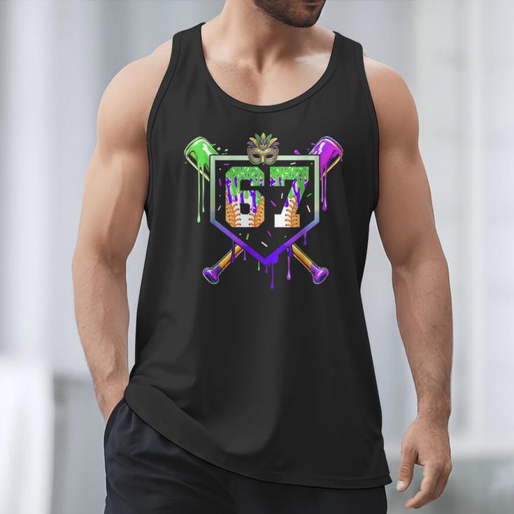 Mardi Gras Baseball Carnival Party Ice Cream Drip Boys Men Tank Top Mardi Gras Baseball Carnival Party Ice Cream Drip Boys Men Tank Top