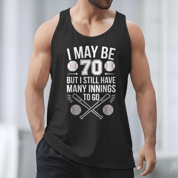I May Be 70 Baseball Player 70th Birthday Party Men Tank Top I May Be 70 Baseball Player 70th Birthday Party Men Tank Top