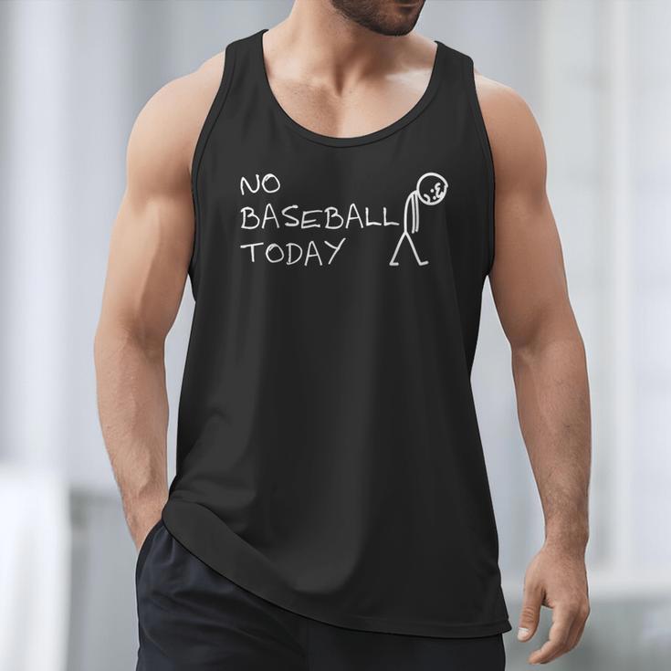 No Baseball Today Sad Stickman Sports Fan Men Tank Top