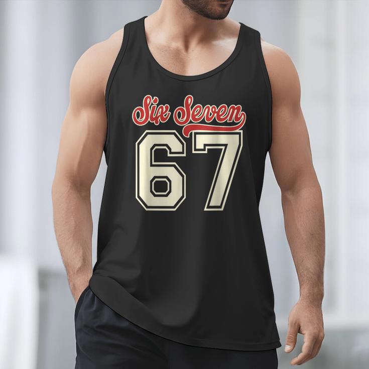 Number 67 Meme Six Seven Baseball Style Kids Boy Teen Men Tank Top Number 67 Meme Six Seven Baseball Style Kids Boy Teen Men Tank Top