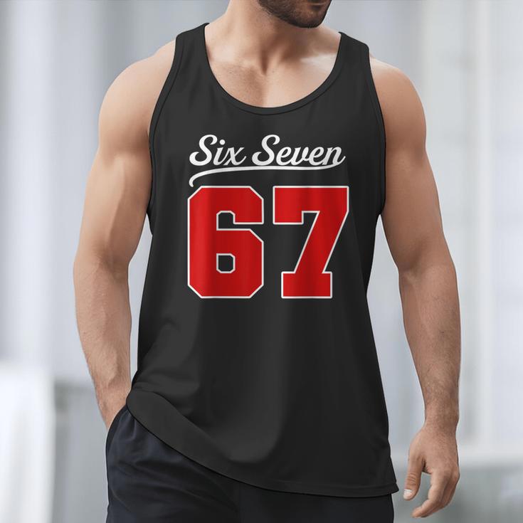 Number 67 Numbered Six Seven Baseball Jersey Style Team 67 Men Tank Top