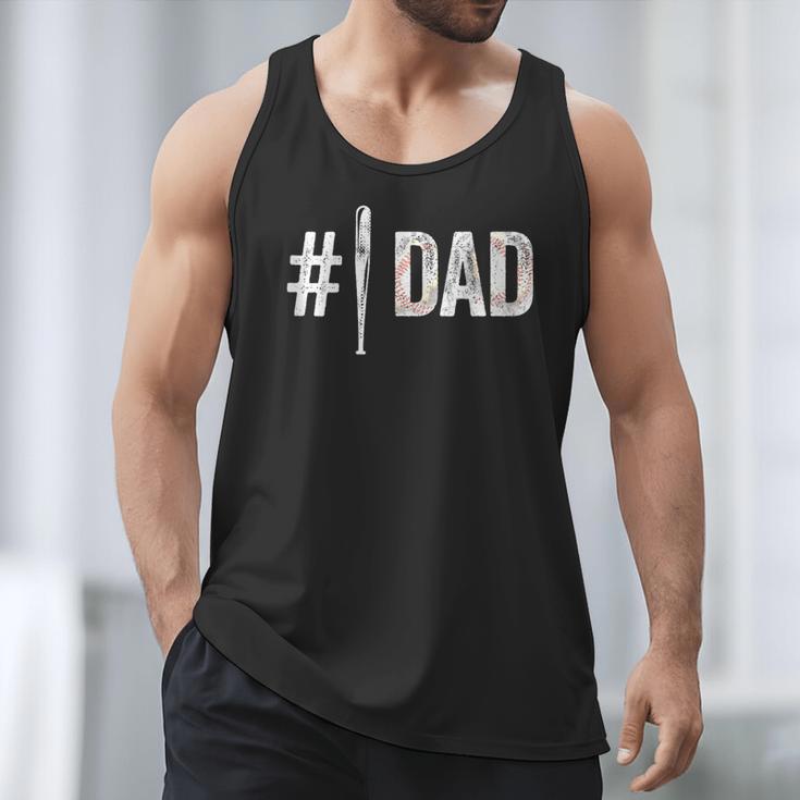 Number One Baseball Dad For Father's Day Daddy Coach Men Tank Top Number One Baseball Dad For Father's Day Daddy Coach Men Tank Top