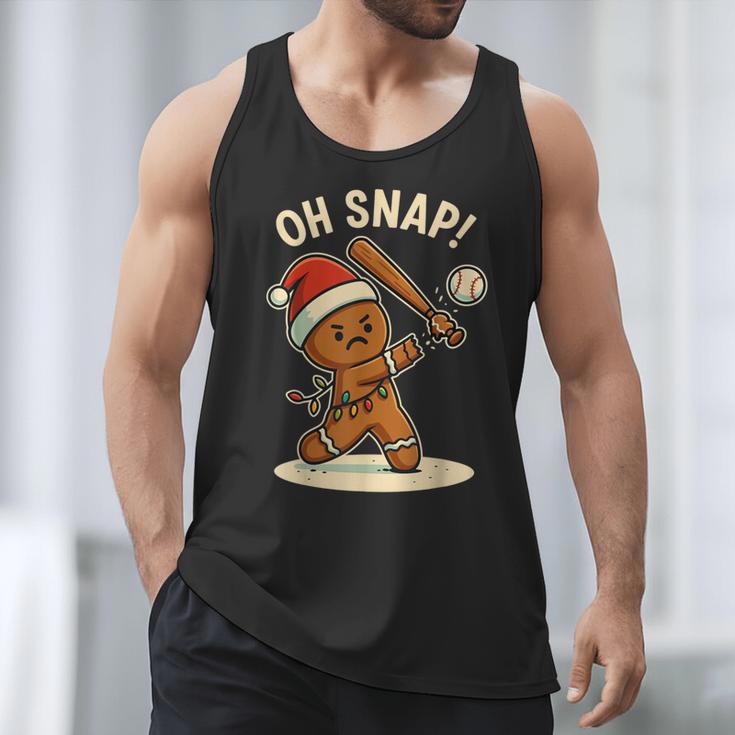 Oh Snap Gingerbreadman Baseball Christmas Men Boys Toddlers Men Tank Top