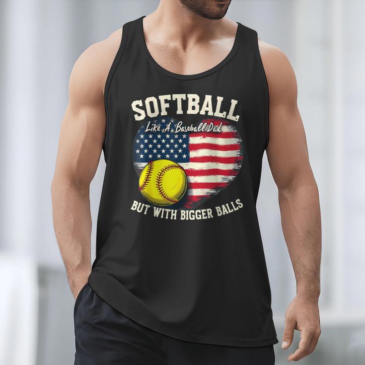 Patriotic US Flag Softball Dad Like A Baseball Dad Men Tank Top Patriotic US Flag Softball Dad Like A Baseball Dad Men Tank Top