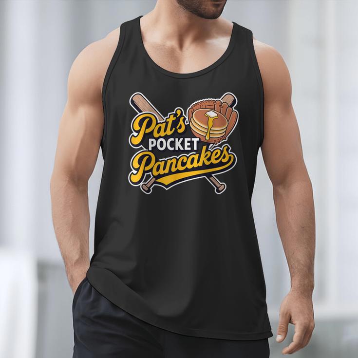 Pat's Pocket Pancakes Baseball Glove Stack Syrup Men Tank Top