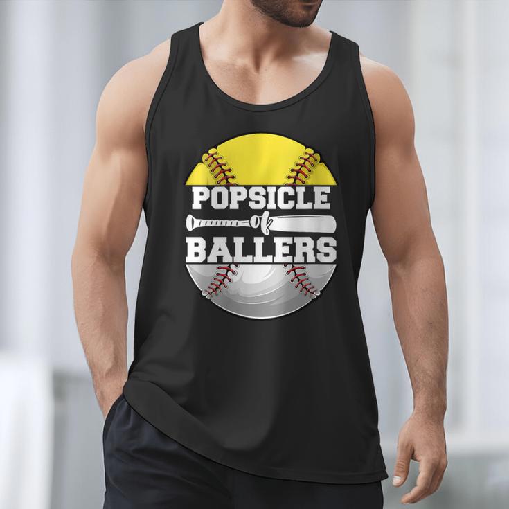 Popsicle Of Ballers Softball Baseball Dad Men Tank Top Popsicle Of Ballers Softball Baseball Dad Men Tank Top