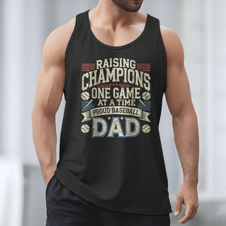 Proud Baseball Dad Raising Champions One Game At A Time Men Tank Top