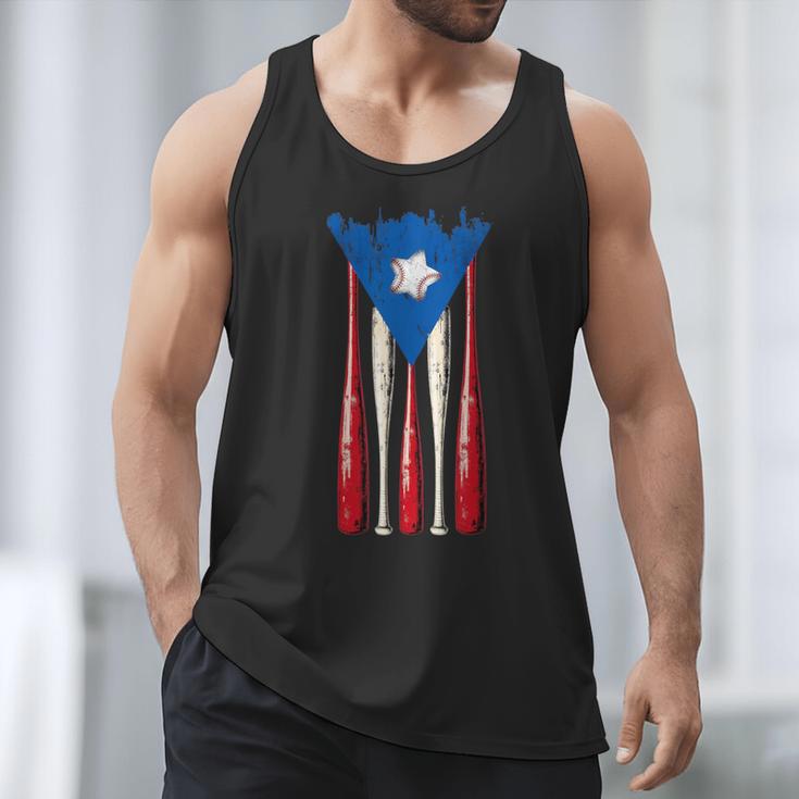 Puerto Rican Baseball Bats Puerto Rico Flag Pride BéIsbol Men Tank Top
