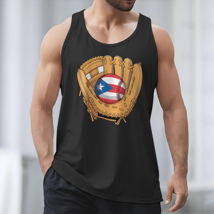 Puerto Rican Flag Baseball Player Boricua Pride Beisbol PR Men Tank Top