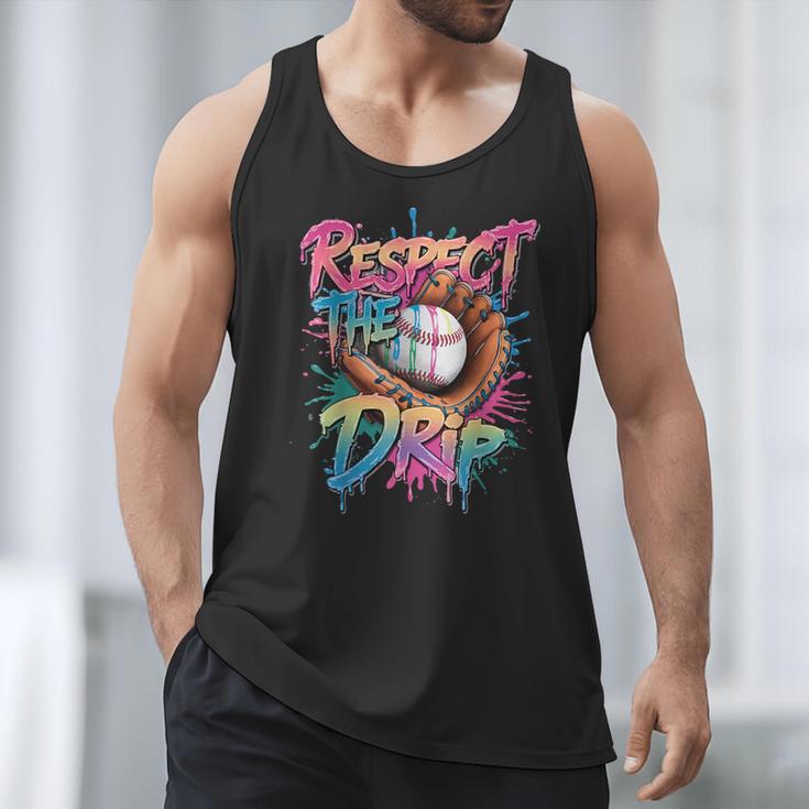 Respect The Drip Baseball Drip Glove Youth Boys Girls Player Men Tank Top