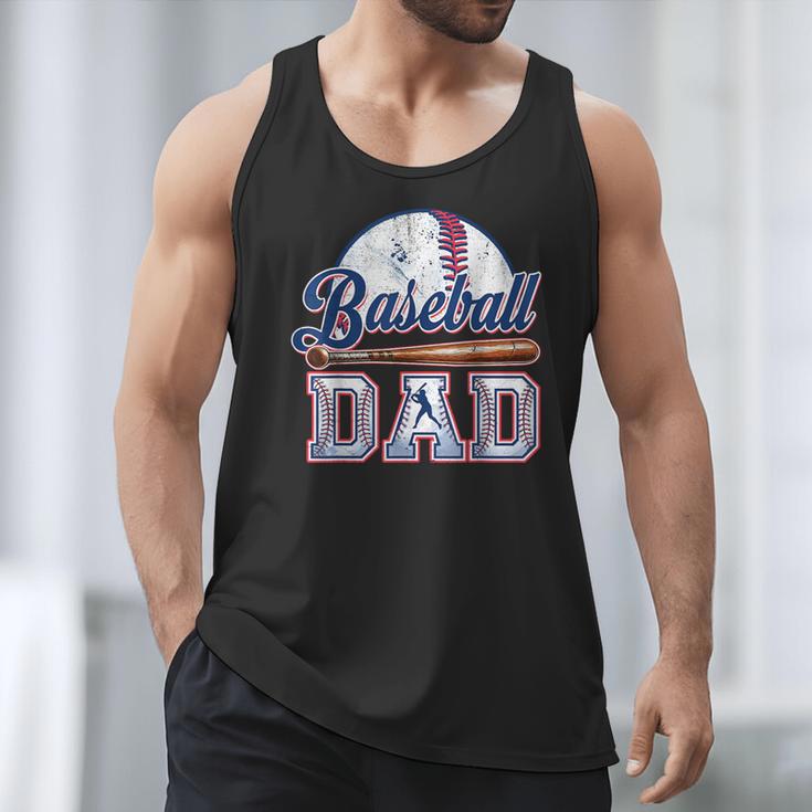 Retro Baseball Dad Happy Fathers Day For Men Sports Lovers Men Tank Top Retro Baseball Dad Happy Fathers Day For Men Sports Lovers Men Tank Top