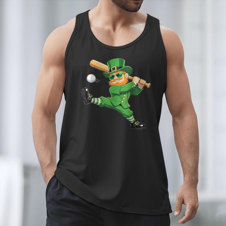 Retro Leprechaun Baseball St Patricks Day Sport Men Boy Kids Men Tank Top