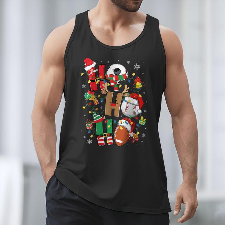 Santa Baseball Football Soccer Pajamas Ho Ho Christmas Xmas Men Tank Top Santa Baseball Football Soccer Pajamas Ho Ho Christmas Xmas Men Tank Top