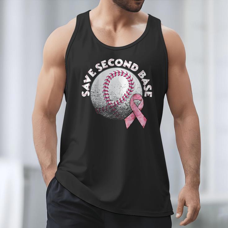 Save 2nd Base Breast Cancer Awareness Pink Ribbon Baseball Men Tank Top Save 2nd Base Breast Cancer Awareness Pink Ribbon Baseball Men Tank Top